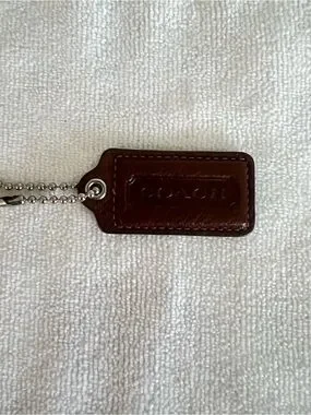 Coach Key Tag Coach | Accessories | Coach Brown Leather Hang Tag Key Tag Keychain ...